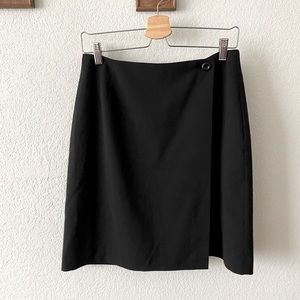 Vintage black wrap mini skirt, size 10
